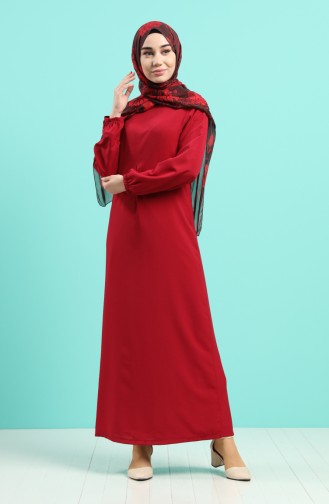 فستان أحمر كلاريت 4006-05
