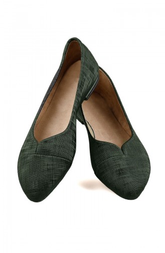 Green Woman Flat Shoe 0171-08