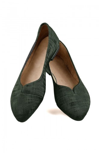 Green Women`s Flats 0171-08