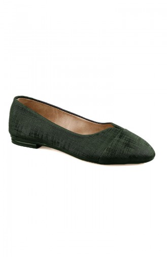 Green Woman Flat Shoe 0171-08
