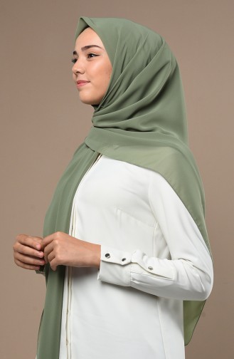 Echarpe Crêpe Grande Taille 50024-111 Vert Khaki 111