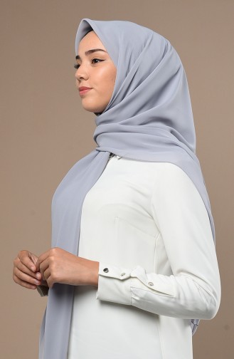 Echarpe Crêpe Grande Taille 50024-13 Gris 13