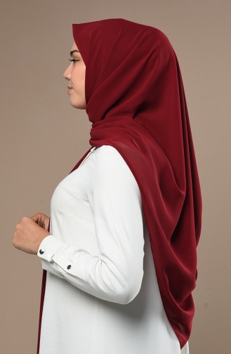 Büyük Boy Krep Eşarp 50024-33 Bordo