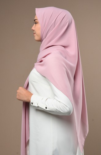 Düz Şifon Krep Eşarp 15001-42A Pembe