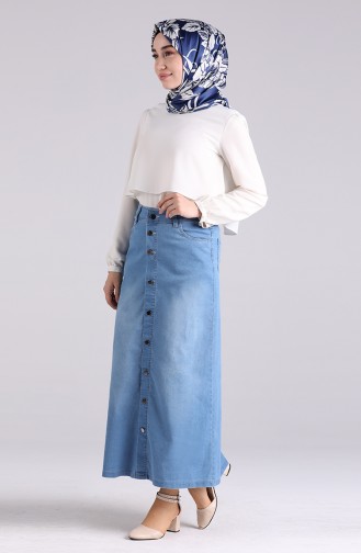 Denim Blue Skirt 2310A-01