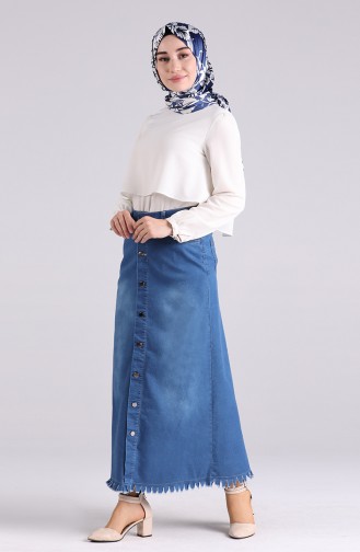 Navy Blue Skirt 2310B-01