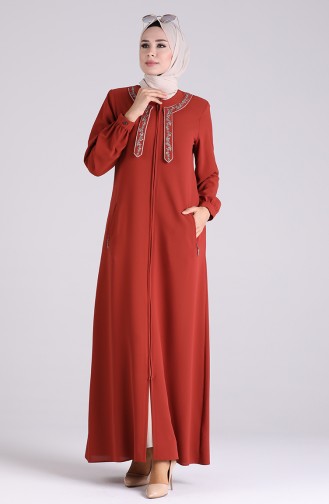 Brick Red Abaya 19017-04