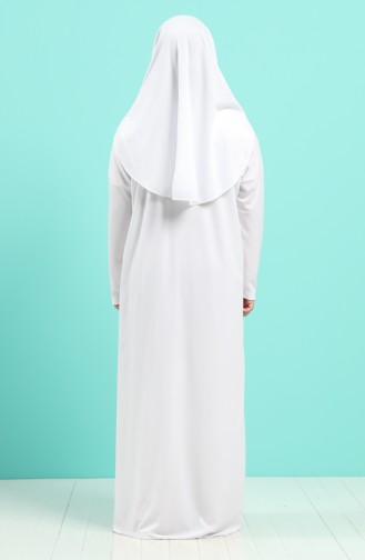 Waiter Size Prayer Dress 0930-06 White 0930-06