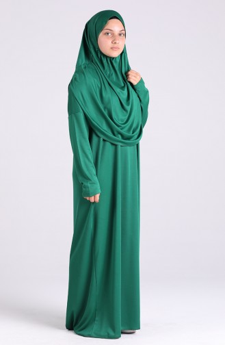 Robe de Prière Vert emeraude 0920-07