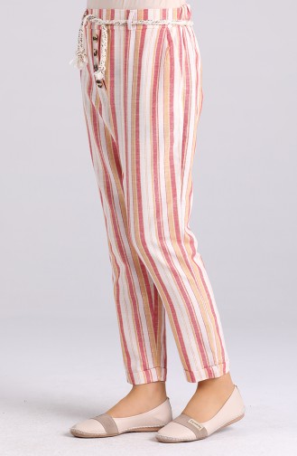 Button Detailed Striped Trousers 5000-04 Tile 5000-04