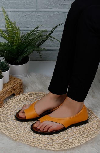 Saffron Colored Summer Sandals 0173-01