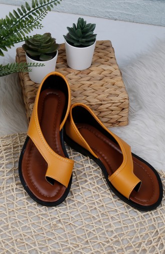 Saffron Colored Summer Sandals 0173-01