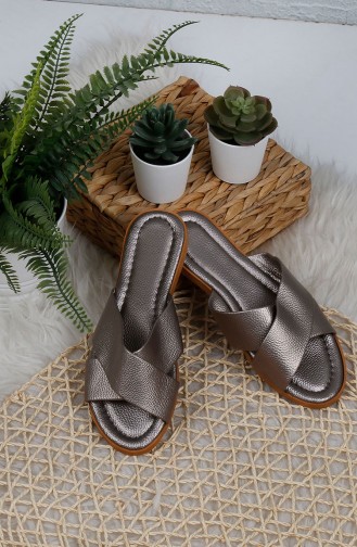 Silver Gray Summer Slippers 0002-09