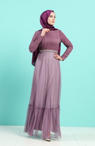 Lila Hijab-Abendkleider 5317-03