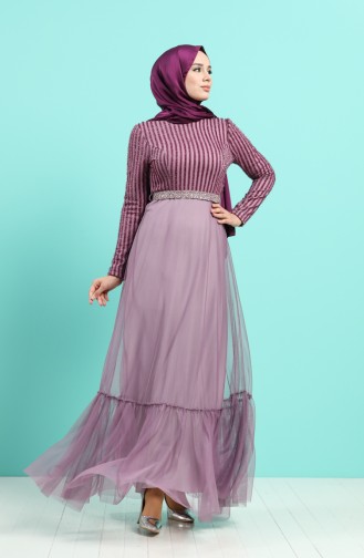 Silvery Evening Dress 5317-03 Lilac 5317-03