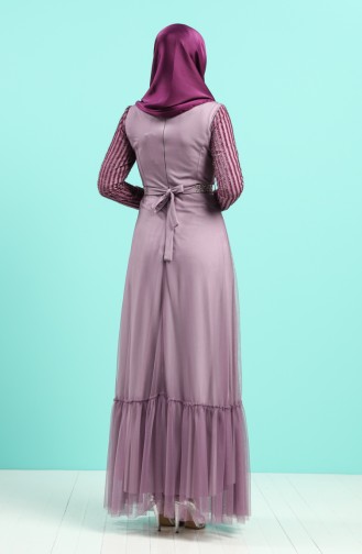 Lilac İslamitische Avondjurk 5317-03