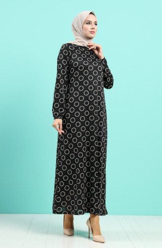 Black İslamitische Jurk 8878-01