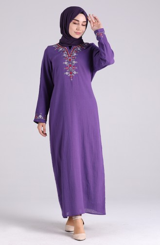 Purple Hijab Dress 0074-04