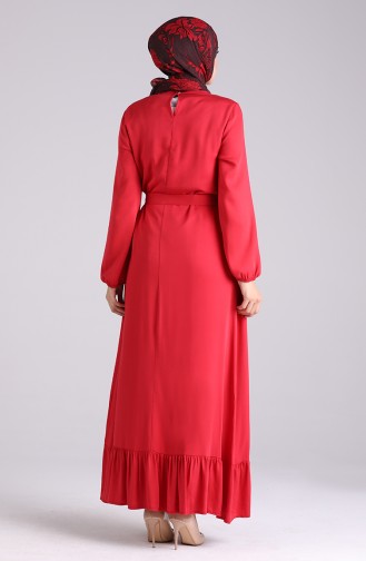 Rot Hijab Kleider 1302-01