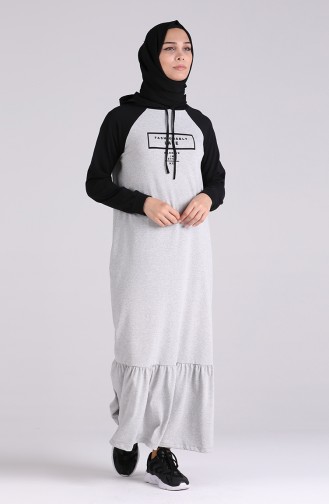 Hooded Sports Dress 0511-04 Gray 0511-04