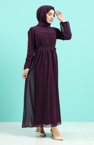 Robe Hijab Pourpre 3055-01