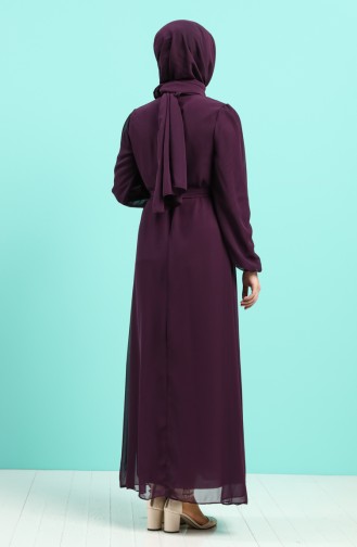 Purple Hijab Dress 3055-01
