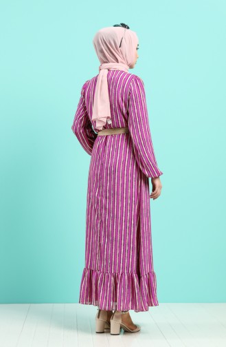 Fuchsia Hijab Kleider 5149B-01