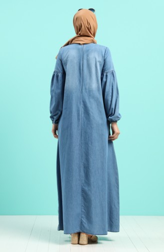 Denim Blue Hijab Dress 80191-01