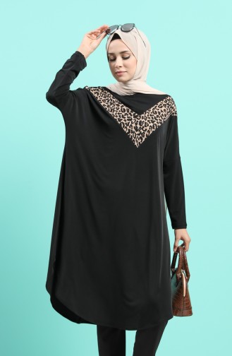 Leopard Garni Sandy Tunic 7024-01 Black 7024-01