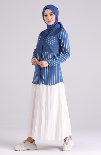 Navy Blue Tunics 2032A-03