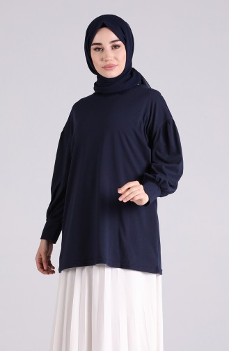 Navy Blue Blouse 4003-01