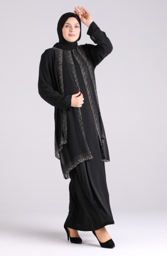 Habillé Hijab Noir 4529-01
