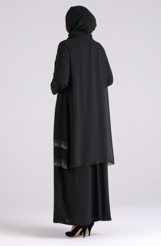 Habillé Hijab Noir 4529-01