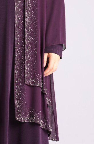 Lila Hijab-Abendkleider 4529-02