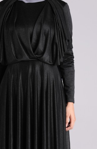 Schwarz Hijab-Abendkleider 60173-02