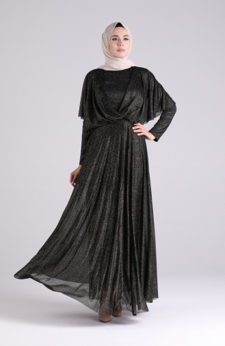 Silvery Evening Dress 60173-04 Black Gold 60173-04