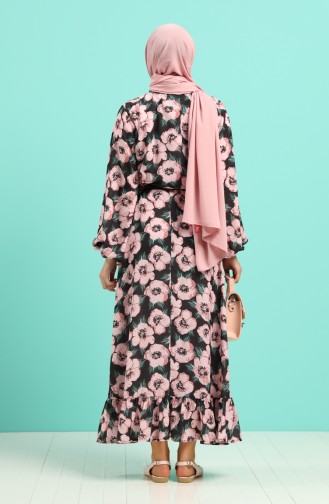 Beige-Rose Hijab Kleider 20023-03
