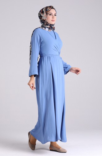 Blau Hijab Kleider 20025-03