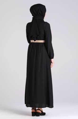 Schwarz Hijab Kleider 0029-05