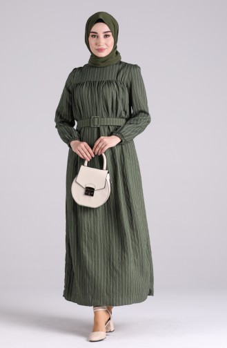 فستان أخضر داكن 0051-01