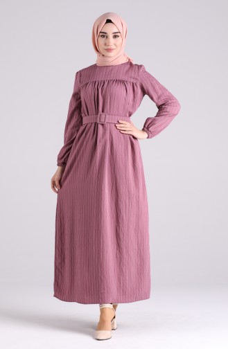 Robe Hijab Rose Pâle 0051-04