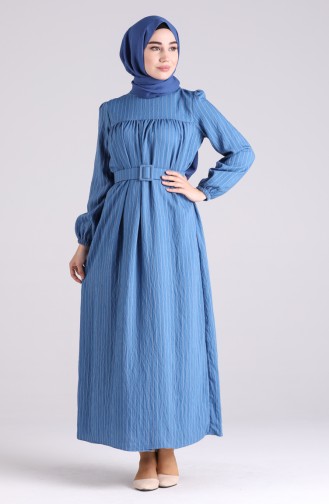 Indigo Hijab Dress 0051-05