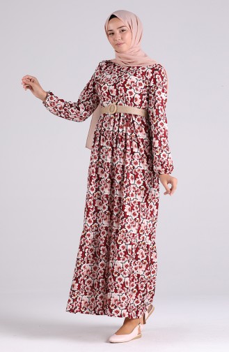 Robe Hijab Bordeaux 0377-01