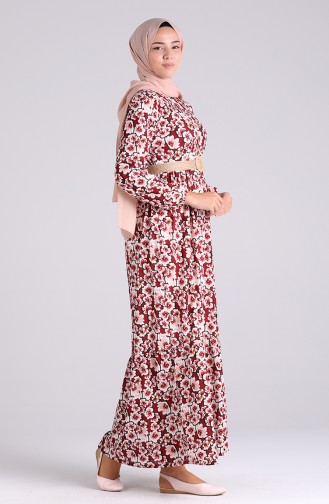 Robe Hijab Bordeaux 0377-01