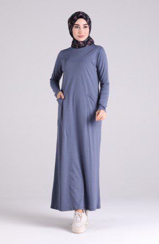 Indigo Hijab Kleider 0321-03