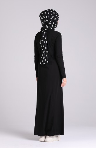 Schwarz Hijab Kleider 0321-04