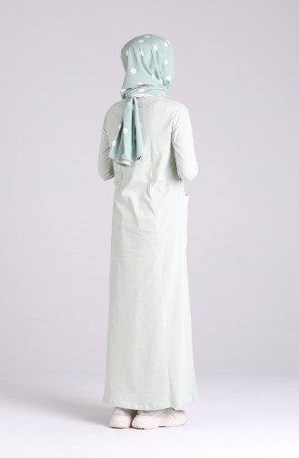 Wassergrün Hijab Kleider 0321-06