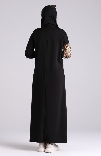 Leopard Garnish Dress 0400-01 Black 0400-01