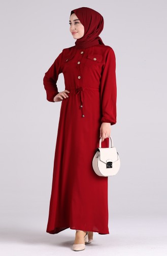 Robe Hijab Bordeaux 4055-03