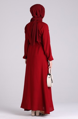 Robe Hijab Bordeaux 4055-03
